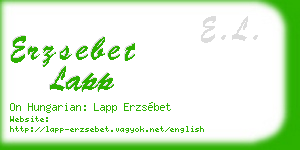 erzsebet lapp business card